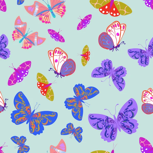 Butterfly seamless pattern — Stock Vector