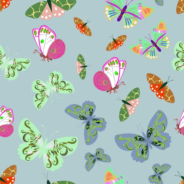 Butterfly seamless pattern — Stock Vector