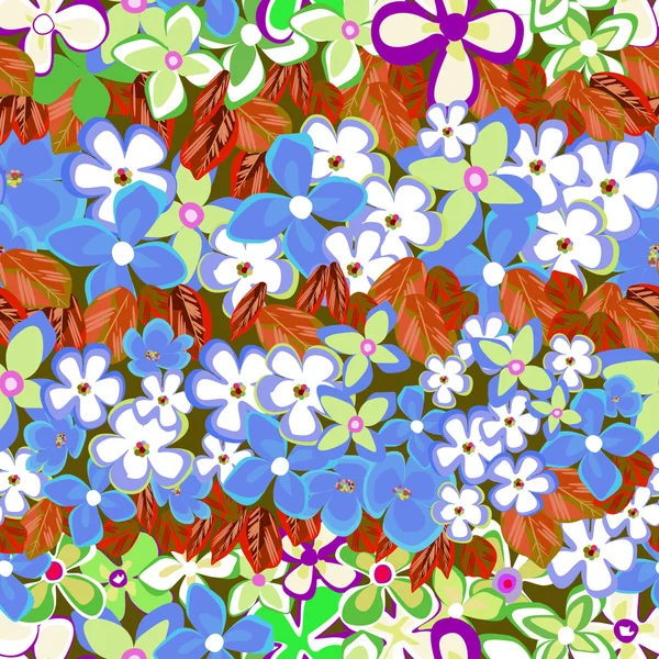 Fleurs - motif sans couture — Image vectorielle