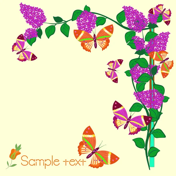 Tarjeta floral — Vector de stock