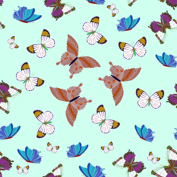 Mariposa - patrón sin costuras — Vector de stock