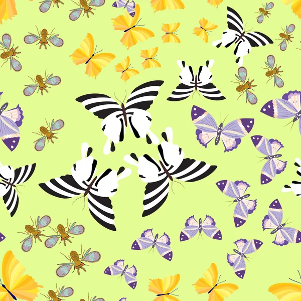 Papillon - motif sans couture — Image vectorielle