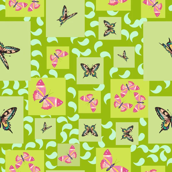 Schmetterling - nahtloses Muster — Stockvektor
