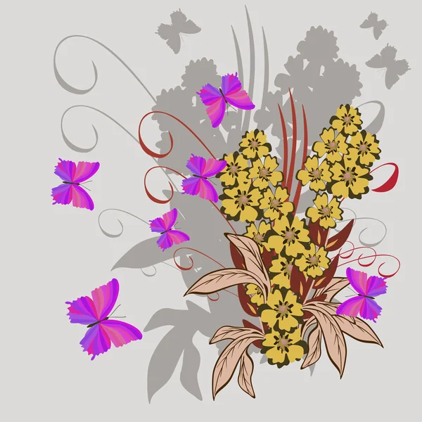 Ornamento floral — Vetor de Stock