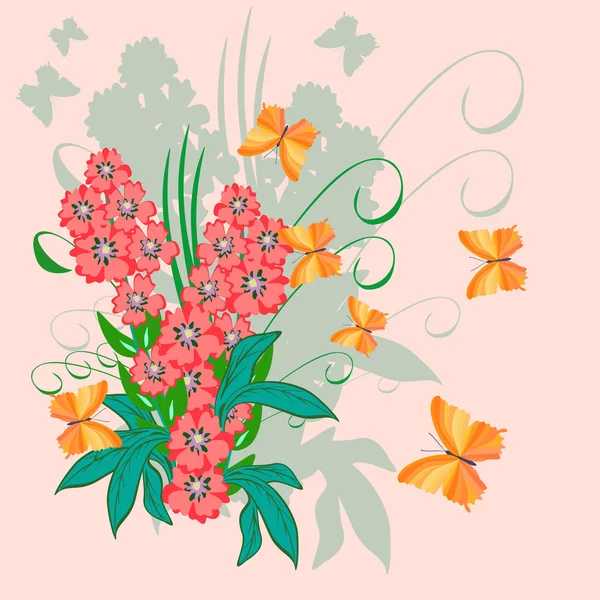 Adorno floral — Vector de stock