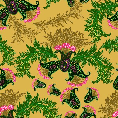 dekoratif elemanları ile kart