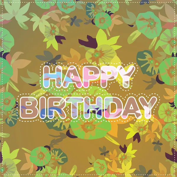 Tarjeta de cumpleaños feliz — Vector de stock