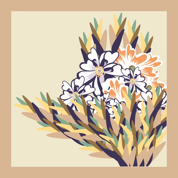 Floral kaart — Stockvector