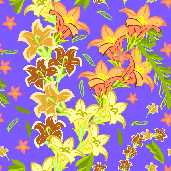 Söt blommig sömlös bakgrund — Stock vektor