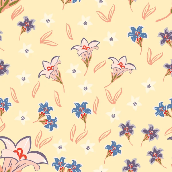 Милий квітковий безшовний візерунок фон — стоковий вектор