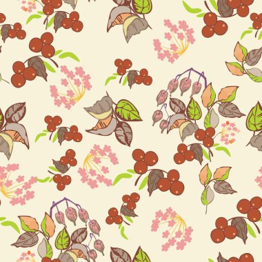 şube ve çilek ile vektör arka plan
