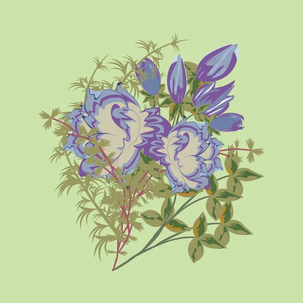 Floral kaart — Stockvector