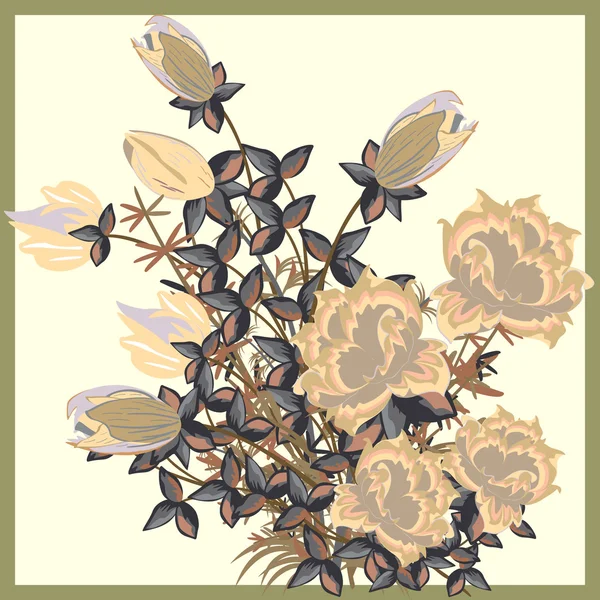 Floral kaart — Stockvector