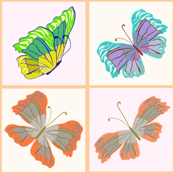 Farfalle. — Vettoriale Stock