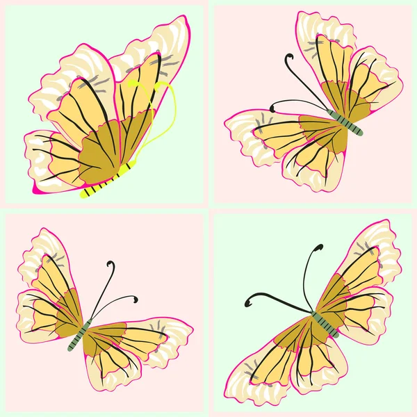 Butterflies. — Stock Vector