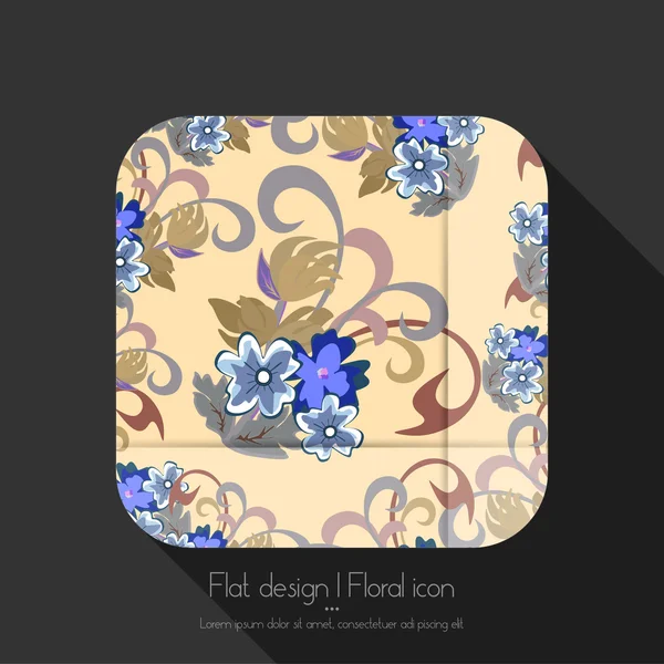 Icono floral — Vector de stock