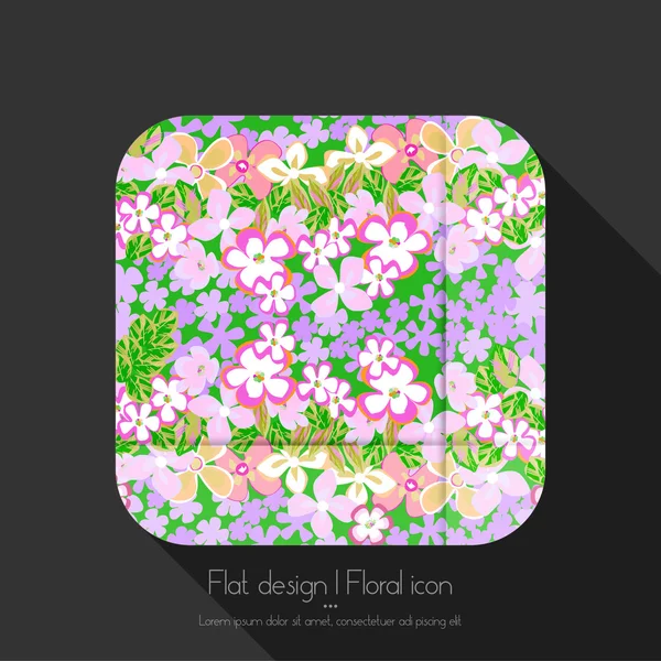 Icono floral — Vector de stock