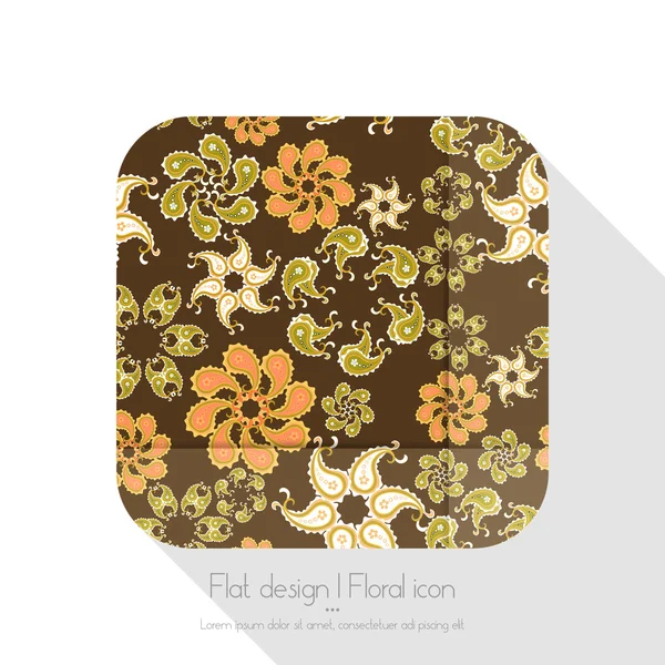 Floral icon — Stock Vector