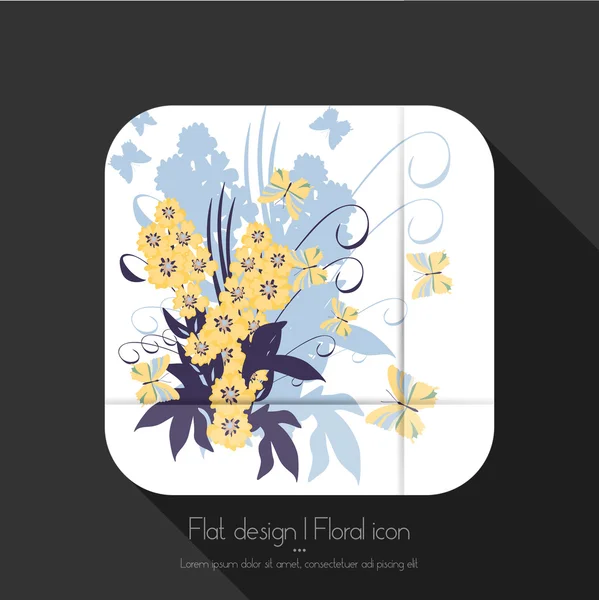 Icono floral — Archivo Imágenes Vectoriales