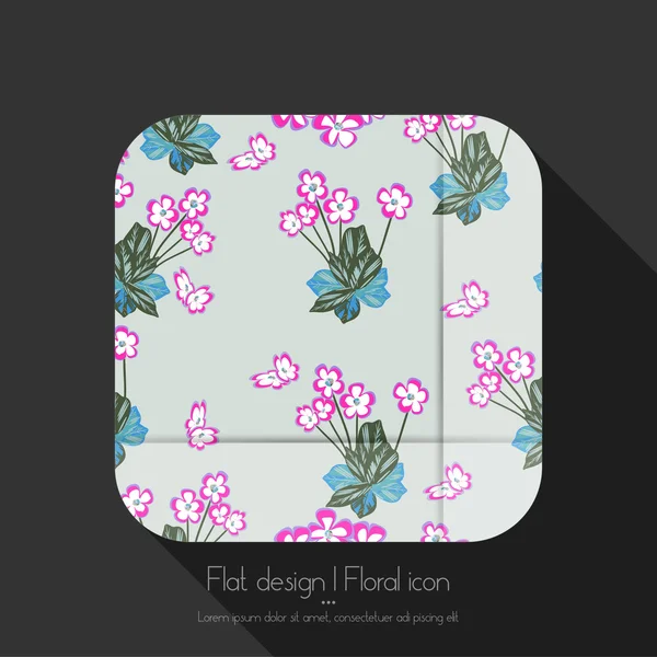 Icono floral — Vector de stock