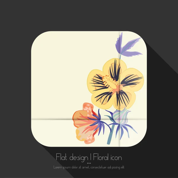 Floral icon — Stock Vector