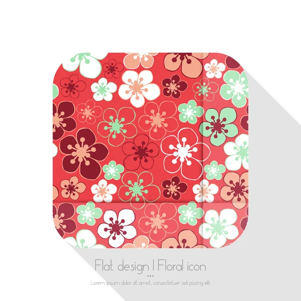 Floral icon — Stock Vector