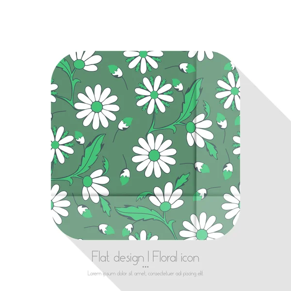 Icono floral — Vector de stock