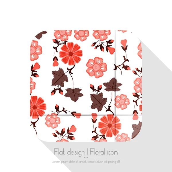 Floral icon — Stock Vector