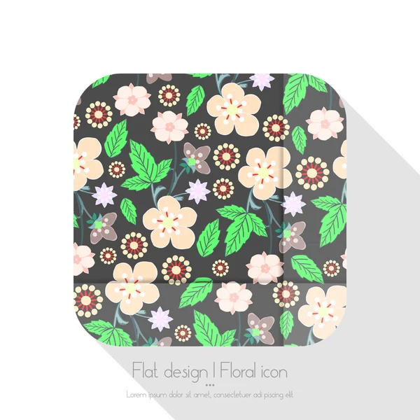 Icono floral — Archivo Imágenes Vectoriales