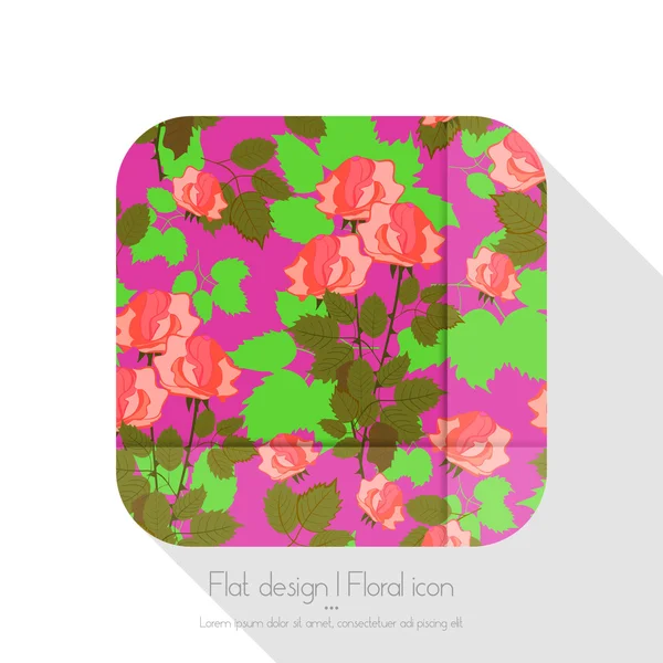 Icono floral — Archivo Imágenes Vectoriales