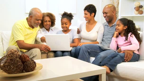 African American Generations Wireless Technology — Stock Video