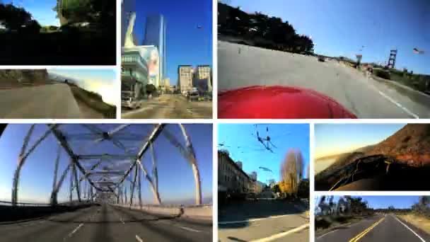 Montage Time lapse P.O.V Driving Road Trip — Video