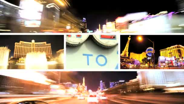 Montaggio Immagini Las Vegas, Stati Uniti — Video Stock