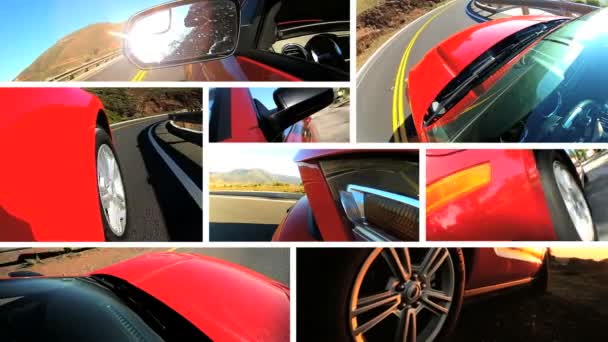 Montagem Imagens de luxo Cabriolet Car — Vídeo de Stock