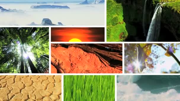 Montage of earths natural climate in Global environments — Stock Video