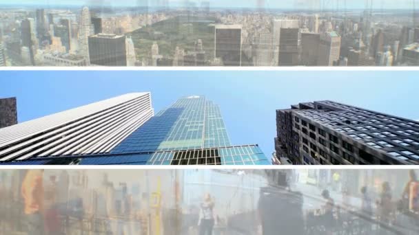 Vue sur Montage de New York, Manhattan, États-Unis — Video