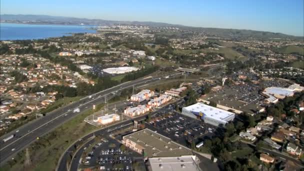Vue aérienne des quartiers et de la ville de San Francisco — Video