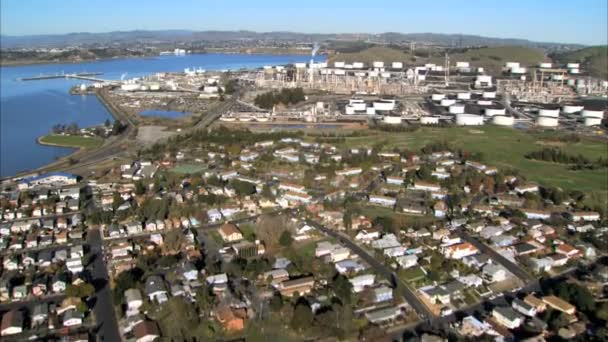 Vista aérea da paisagem dos bairros e da cidade de São Francisco — Vídeo de Stock