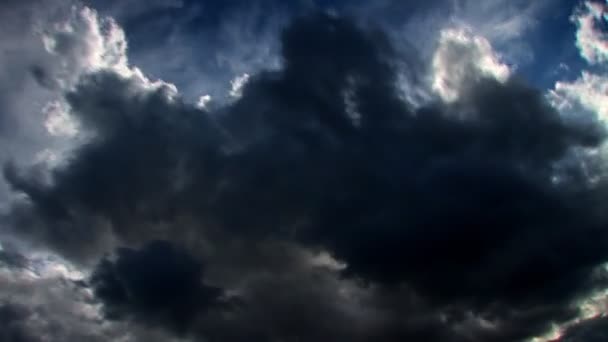 Cielos tormentosos tiempo lapso nubes bucle — Vídeo de stock