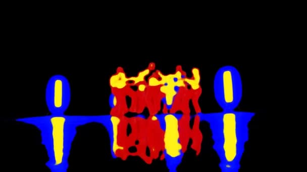 Estilo gráfico vetorial de grupo atraente de meninas dançantes — Vídeo de Stock