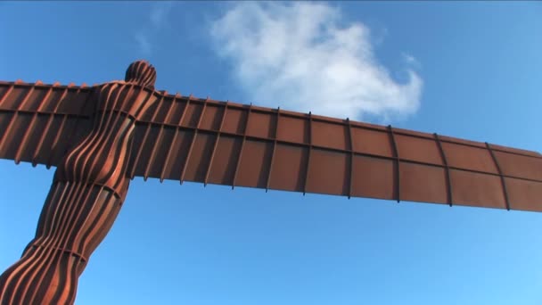 Silhouette d'Ange du Nord à Newcastle, Royaume-Uni — Video