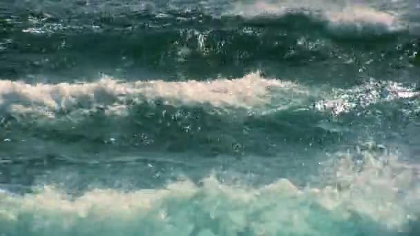 Full frame shot of waves of clear turquoise water — Stock Video