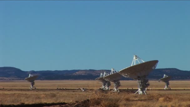 Cluster of radio telescopes (Very Large Array) — Stock Video