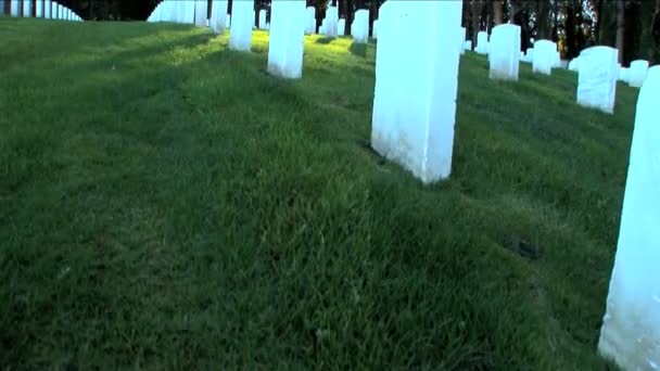Cementerio Conmemorativo Americano en San Francisco — Vídeo de stock