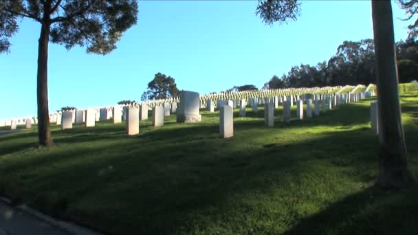 Amerikai memorial temetőben található San Francisco — Stock videók