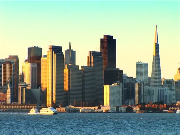 Stadtsilhouette von San Francisco — Stockvideo