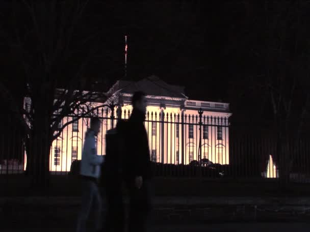 Una vista de los visitantes de la Casa Blanca y Washington DC — Vídeo de stock