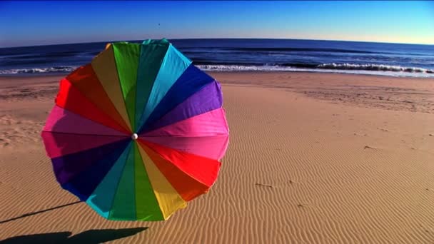 Colourful beach holiday destinations. — Stock Video