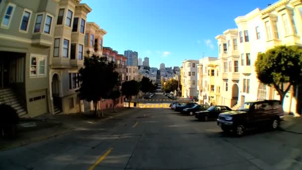 Point-of-view körning på gatorna i san francisco — Stockvideo