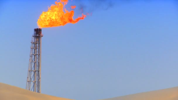 Aşırı gaz enerji üretim tesisi de yaktın — Stok video